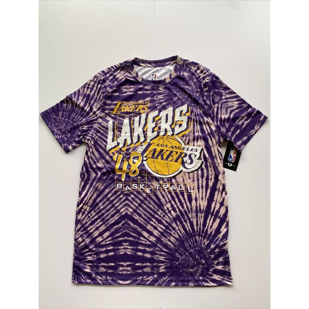 NBA Los Angeles Lakers tie-dye t-shirt men’s size large 100% polyester new
